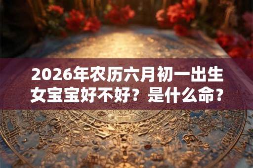 2026年农历六月初一出生女宝宝好不好？是什么命？