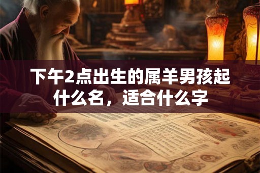 下午2点出生的属羊男孩起什么名，适合什么字