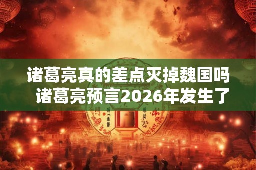 诸葛亮真的差点灭掉魏国吗  诸葛亮预言2026年发生了什么