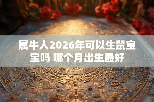 属牛人2026年可以生鼠宝宝吗 哪个月出生最好