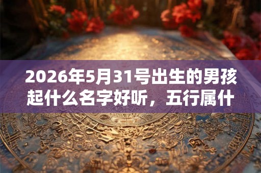 2026年5月31号出生的男孩起什么名字好听，五行属什么