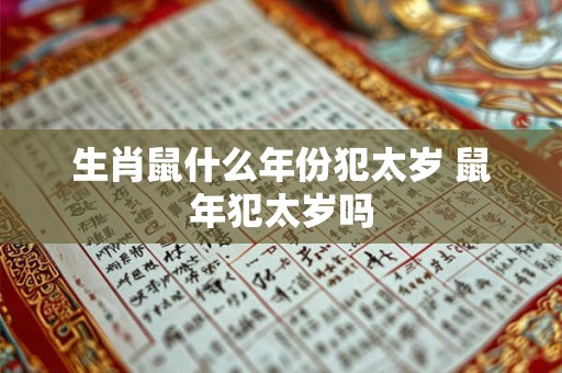 生肖鼠什么年份犯太岁 鼠年犯太岁吗