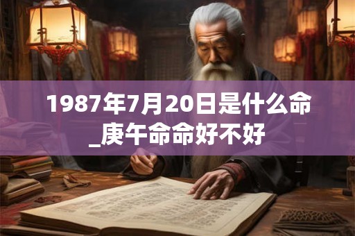 1987年7月20日是什么命_庚午命命好不好