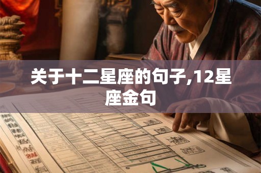 关于十二星座的句子,12星座金句 关于十二星座的句子,12星座金句