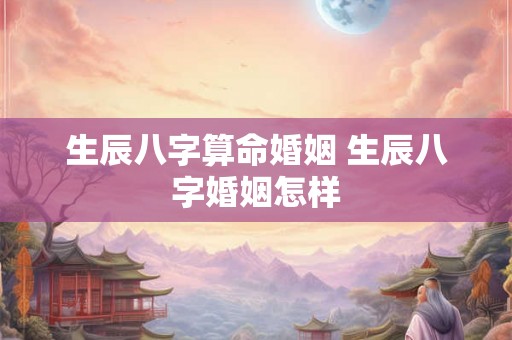 生辰八字算命婚姻 生辰八字婚姻怎样