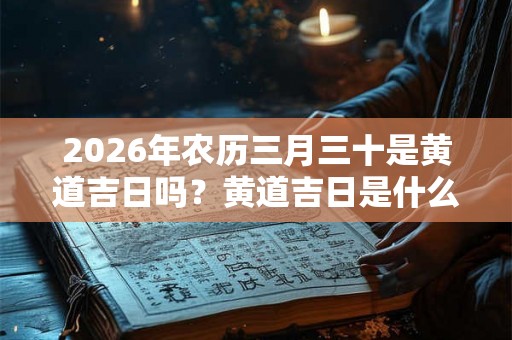 2026年农历三月三十是黄道吉日吗?黄道吉日是什么? 2026年农历三月三十是黄道吉日吗?黄道吉日是什么?