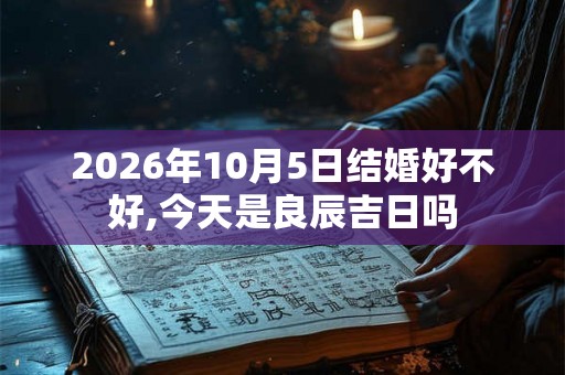 2026年10月5日结婚好不好,今天是良辰吉日吗 2026年10月5日结婚好不好,今天是良辰吉日吗