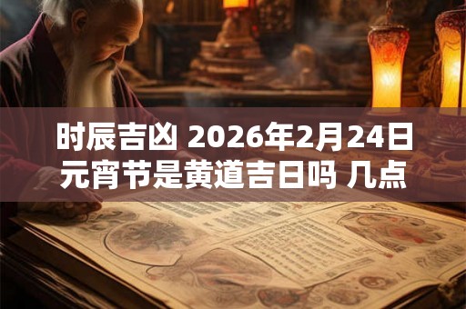 时辰吉凶 2026年2月24日元宵节是黄道吉日吗 几点吉利