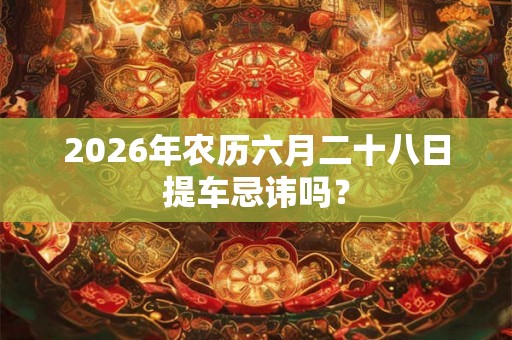 2026年农历六月二十八日提车忌讳吗? 2026年农历六月二十八日提车忌讳吗?