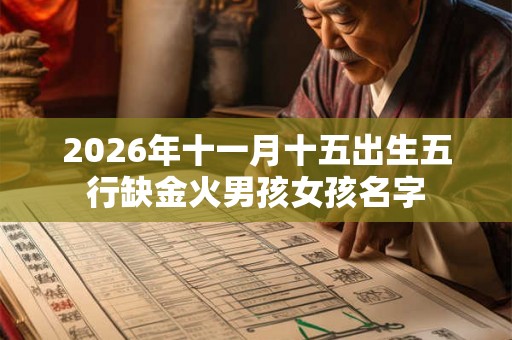 2026年十一月十五出生五行缺金火男孩女孩名字