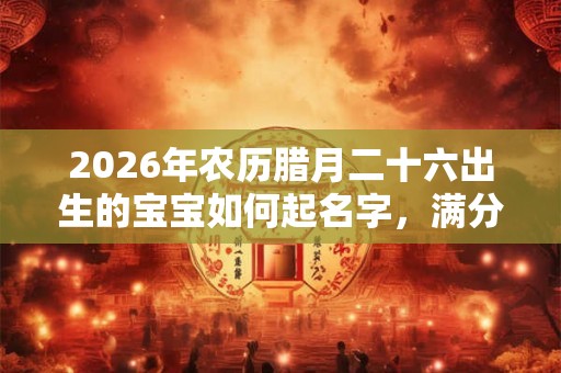 2026年农历腊月二十六出生的宝宝如何起名字，满分名字大全