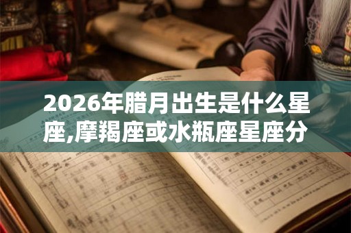 2026年腊月出生是什么星座,摩羯座或水瓶座星座分析