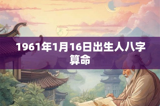 1961年1月16日出生人八字算命