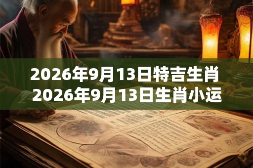 2026年9月13日特吉生肖 2026年9月13日生肖小运播报