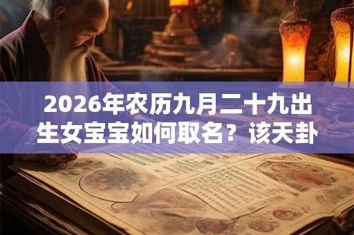 2026年农历九月二十九出生女宝宝如何取名?该天卦象好吗? 2026年农历九月二十九出生女宝宝如何取名?该天卦象好吗?
