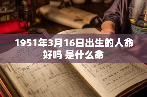 1951年3月16日出生的人命好吗 是什么命