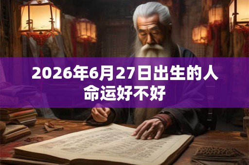 2026年6月27日出生的人命运好不好