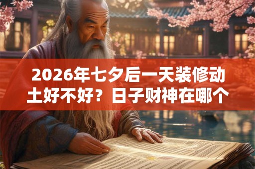 2026年七夕后一天装修动土好不好?日子财神在哪个位置? 2026年七夕后一天装修动土好不好?日子财神在哪个位置?