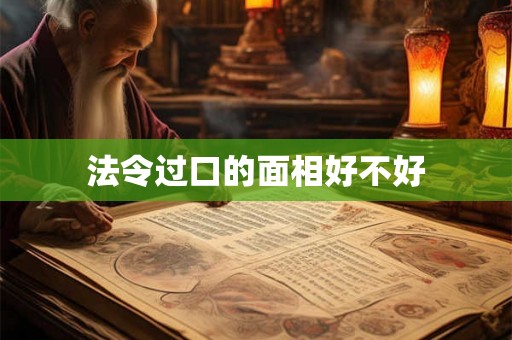 法令过口的面相好不好