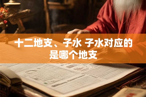 十二地支、子水 子水对应的是哪个地支