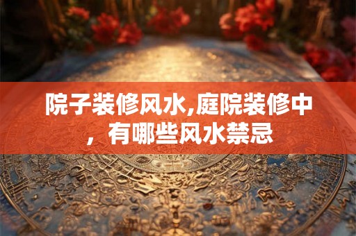 院子装修风水,庭院装修中,有哪些风水禁忌 院子装修风水,庭院装修中,有哪些风水禁忌