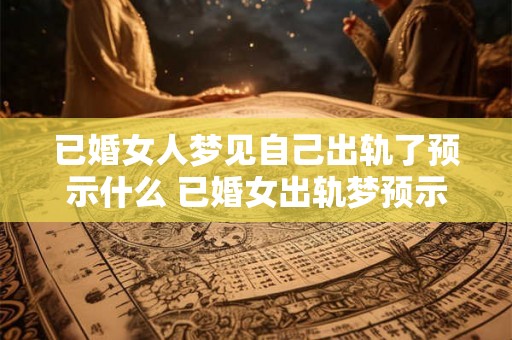 已婚女人梦见自己出轨了预示什么 已婚女出轨梦预示何