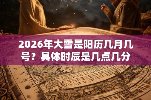 2026年大雪是阳历几月几号？具体时辰是几点几分