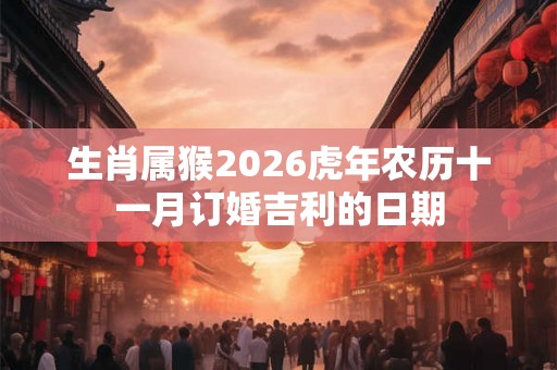 生肖属猴2026虎年农历十一月订婚吉利的日期