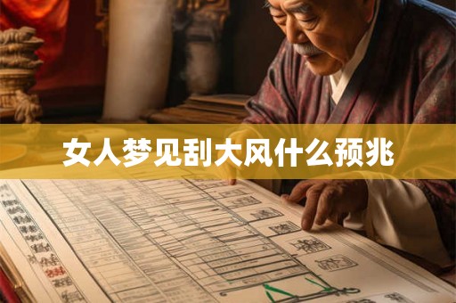女人梦见刮大风什么预兆
