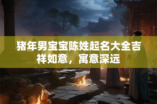 猪年男宝宝陈姓起名大全吉祥如意，寓意深远