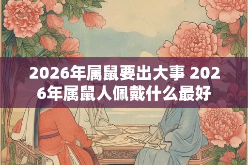 2026年属鼠要出大事 2026年属鼠人佩戴什么最好