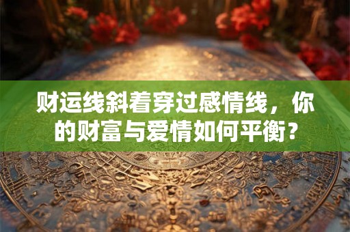 财运线斜着穿过感情线，你的财富与爱情如何平衡？