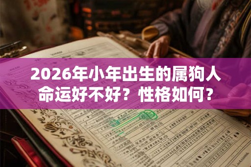2026年小年出生的属狗人命运好不好？性格如何？