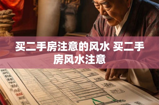 买二手房注意的风水 买二手房风水注意