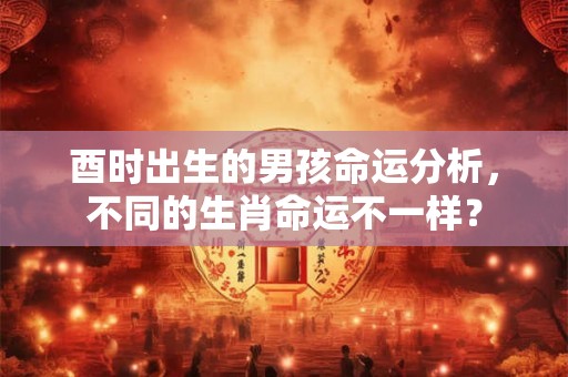 酉时出生的男孩命运分析，不同的生肖命运不一样？