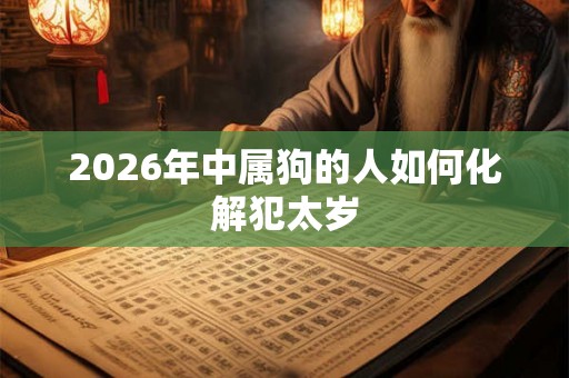 2026年中属狗的人如何化解犯太岁