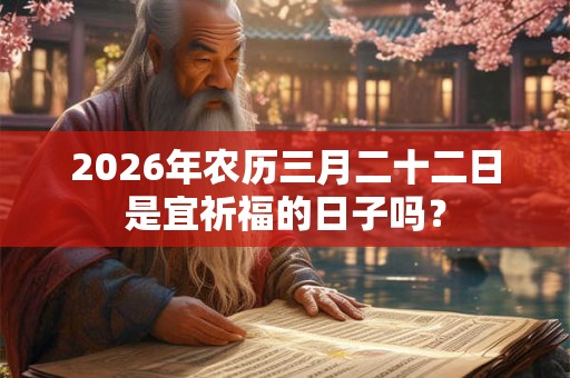 2026年农历三月二十二日是宜祈福的日子吗？