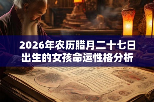 2026年农历腊月二十七日出生的女孩命运性格分析