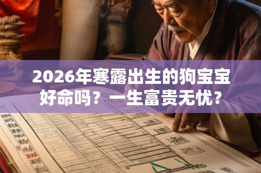 2026年寒露出生的狗宝宝好命吗?一生富贵无忧? 2026年寒露出生的狗宝宝好命吗?一生富贵无忧?