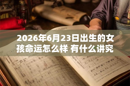 2026年6月23日出生的女孩命运怎么样 有什么讲究