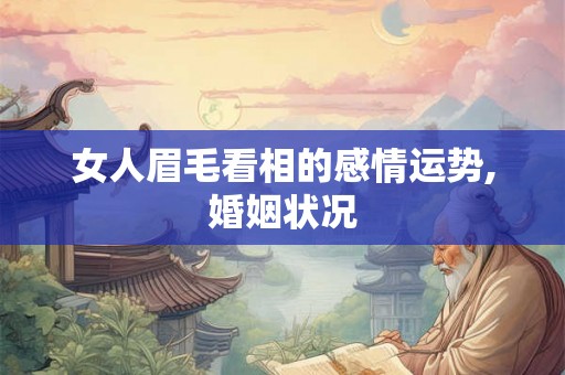 女人眉毛看相的感情运势,婚姻状况