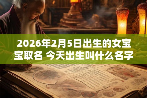 2026年2月5日出生的女宝宝取名 今天出生叫什么名字好