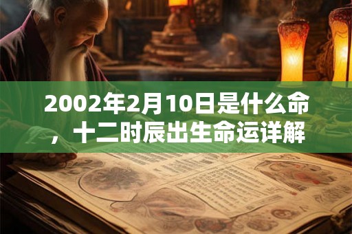 2002年2月10日是什么命，十二时辰出生命运详解