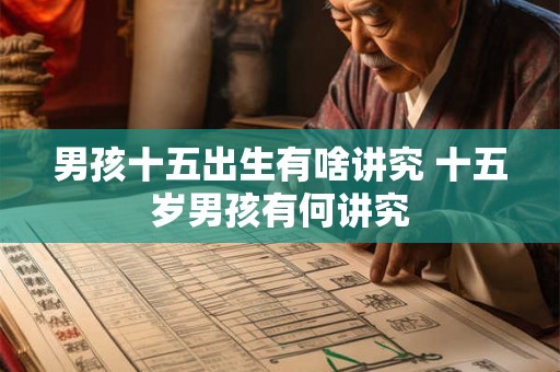 男孩十五出生有啥讲究 十五岁男孩有何讲究 男孩十五出生有啥讲究 十五岁男孩有何讲究