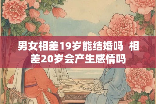男女相差19岁能结婚吗  相差20岁会产生感情吗
