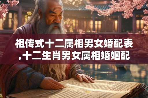 祖传式十二属相男女婚配表,十二生肖男女属相婚姻配对表
