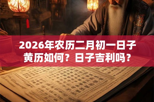 2026年农历二月初一日子黄历如何?日子吉利吗? 2026年农历二月初一日子黄历如何?日子吉利吗?
