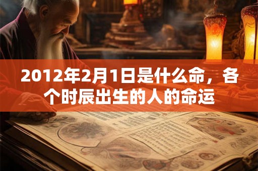 2012年2月1日是什么命,各个时辰出生的人的命运 2012年2月1日是什么命,各个时辰出生的人的命运
