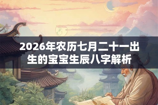 2026年农历七月二十一出生的宝宝生辰八字解析