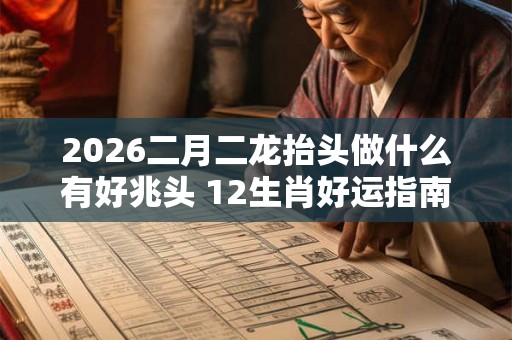 2026二月二龙抬头做什么有好兆头 12生肖好运指南